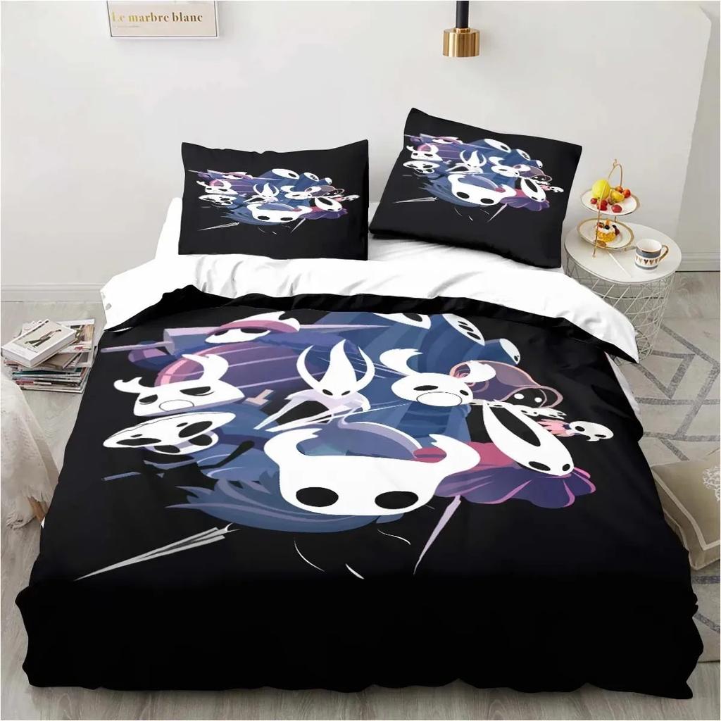 Новый комплект постельного белья Hollow Knight Fashion с 3D цифровой печатью, пододеяльник, одеяло, кровать, одинарный, полуторный, двуспальный, королевский, для молодежи, для девочек, для мальчиков, подарок