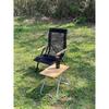 Складной стул Snow Peak Mesh Low Chair 30, насыщенный черный цвет. Легкая, дышащая мебель для улицы