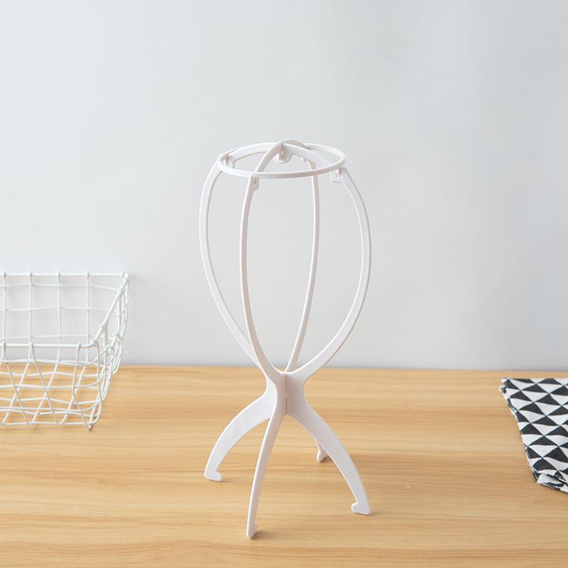 Plastic Folding Stable Durable Hat Display Wig Stand Mannequin Head Stand Portable Folding Beauty Hair Accessories Wig Stand