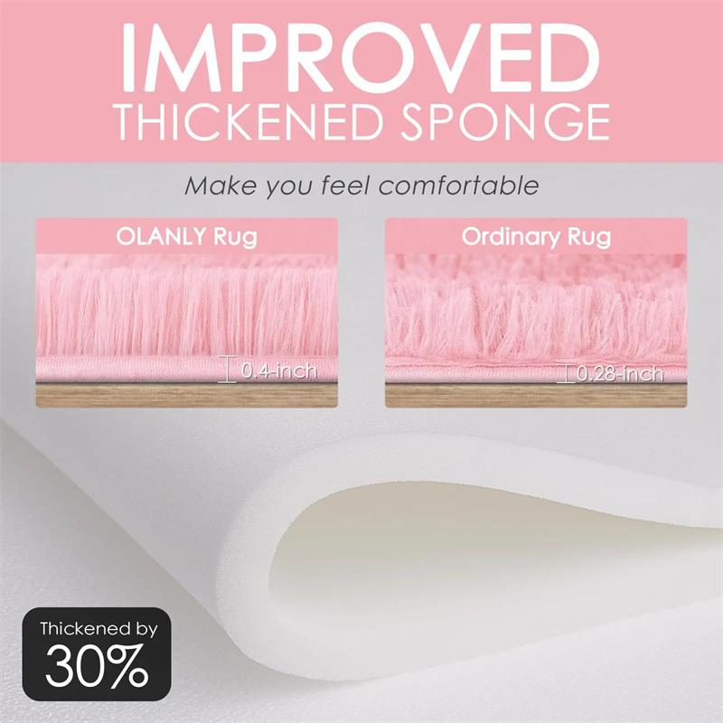 Plush Carpets Fluffy Ultra Soft Indoor Modern Area Rugs Living Room Play Mats Fluffy Round Rugs For Girls Bedroom