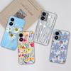 Phone Case For Vivo Y27 Y15 Y21 Y20 Y36 Y33 Y02S Y10 Back Cover Luxury Shockproof Phone Bag Transparent Matte Soft Silicone Flower For Vivo Bumper