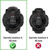 Case Compatible Garmin Instinct 3 50mm - Rigid Protection Smartwatch Transparent Case Tempered Glass Screen Phonillico®