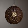 Round Concise Hand-woven Rattan Vine Ball Pendant Lampshade Light Lamp Shades Light Accessories(15cm