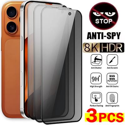 3 штуки защитная пленка для экрана анти-шпион для iPhone 17 Pro Max защитная пленка для конфиденциальности из закаленного стекла для iPhone 17/17Pro/17Air 2025
