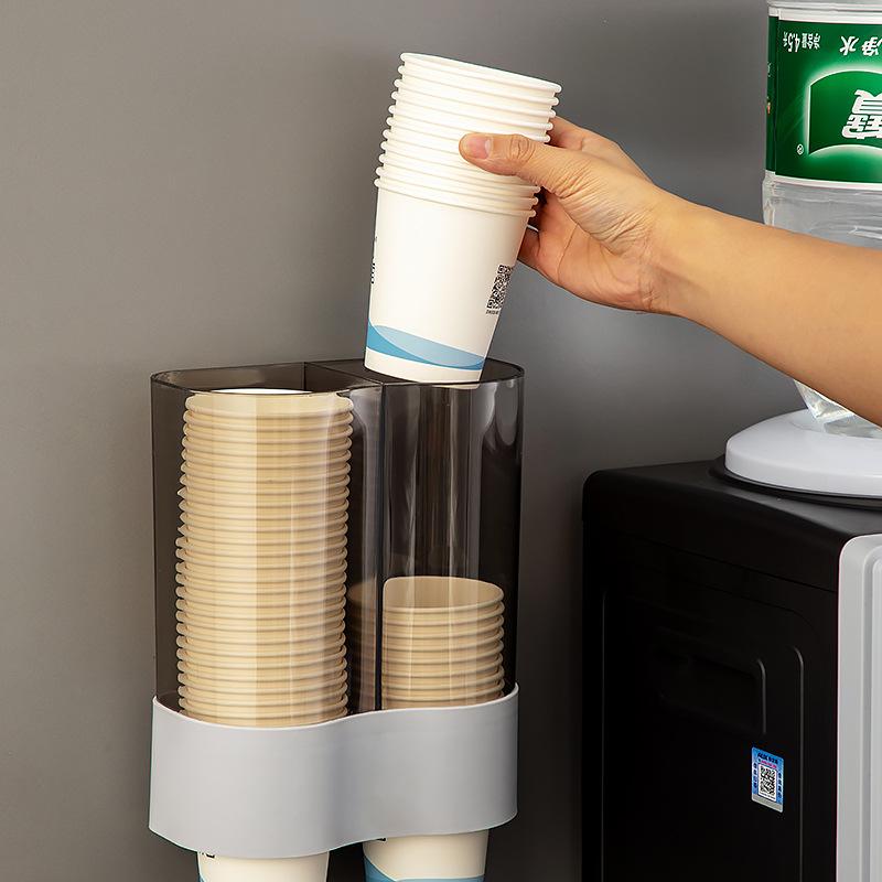 Disposable Paper Cups Dispenser Plastic Cup Holder For Water Dispenser Wall Mounted Cup Storage Rack Cups Container Organizer