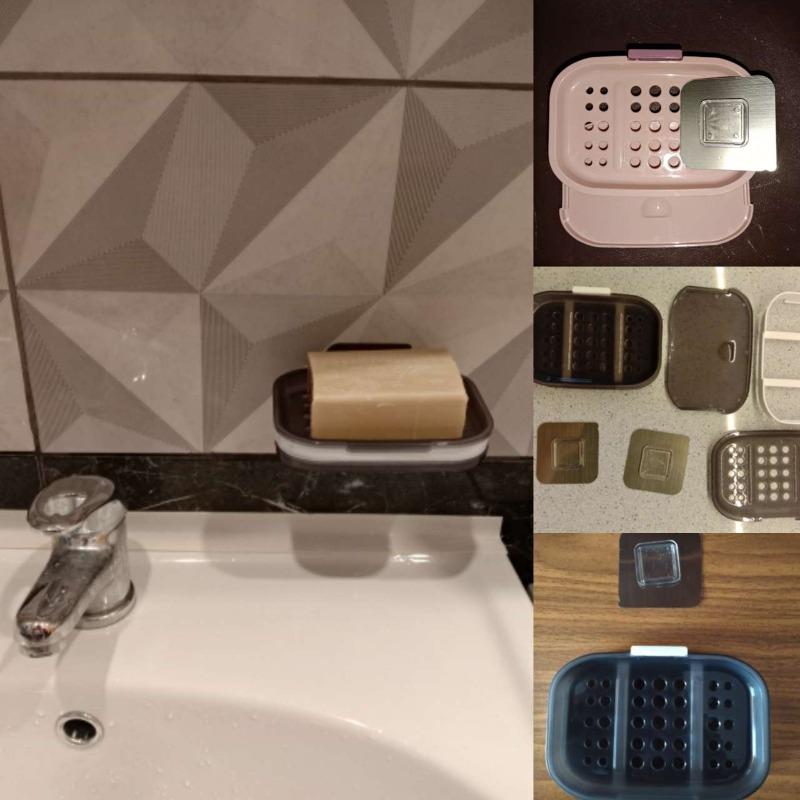 1 шт., нескользящий держатель для мыла, сильная всасывающая стойка для слива мыльницы, бытовая присоска, настенная мыльница