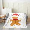 Black Santa Claus Fleece Throw Blanket Queen Kids Christmas Flannel Blanket Plush Fuzzy Xmas African American for Bed Couch