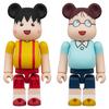 Medicom Toy Bearbrick Chibi Maruko 2PCS SET Each Total 70mm Painted Completed Figure BE@RBRICK Maruko-chan & Tama-chan Height Approx. Non-scale