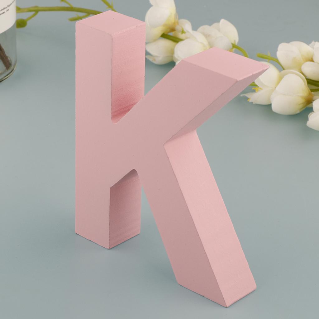 Деревянные Розовые 26 Букв Алфавита Маркизные Буквы Настенная Подвесная Табличка на Дверь от А до Я для Детской Комнаты, Декорации для Детской