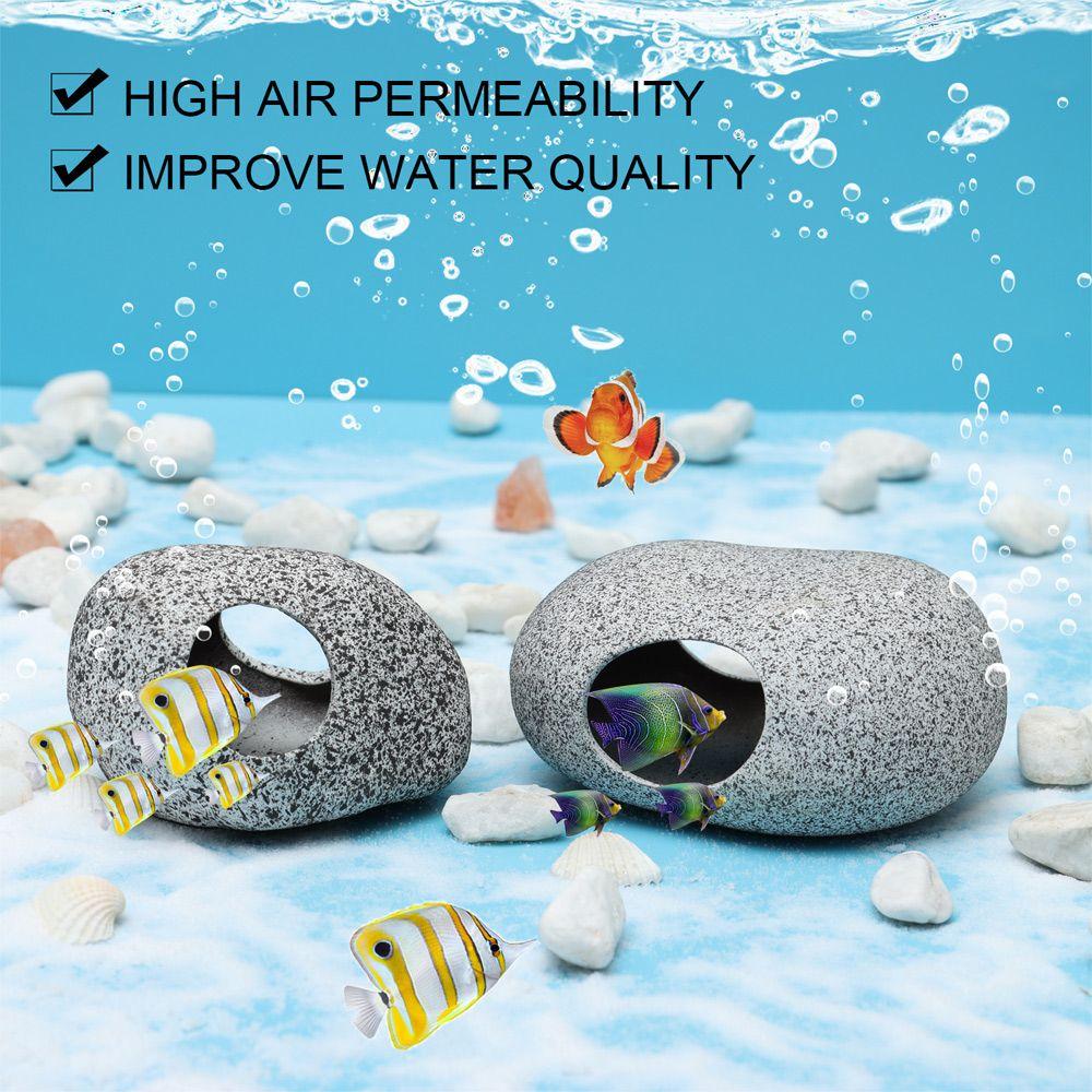 Breeding Betta Shrimp Cichlid Fish Tank Hiding Cave Stones Aquarium Cave Decorations Hidden Cavern