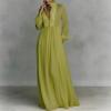 2026 Womens Solid Color A-Line Long Dress High Waist Casual Elegant Maxi Beach Vacation