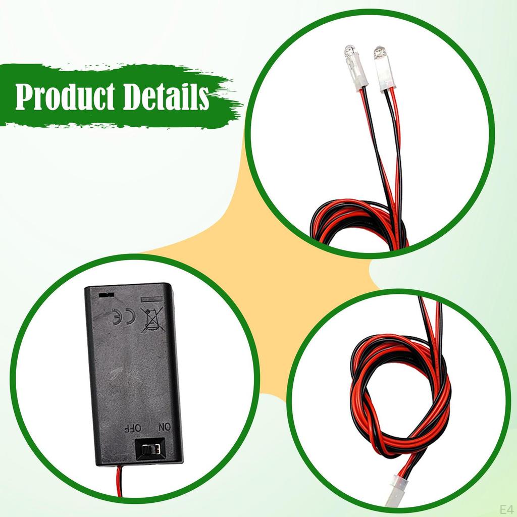 Dollhouse Lighting Kit Battery Box DIY Vintage Night Light 3V Bright Doll House Accessory Small