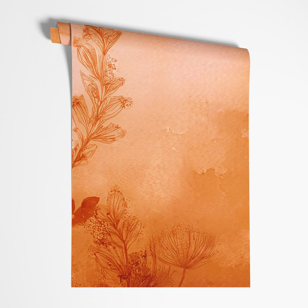Wallpaper Plants Meadow Orange
