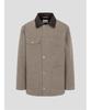 Beanpole Men Leather Collar Field Jacket Beige