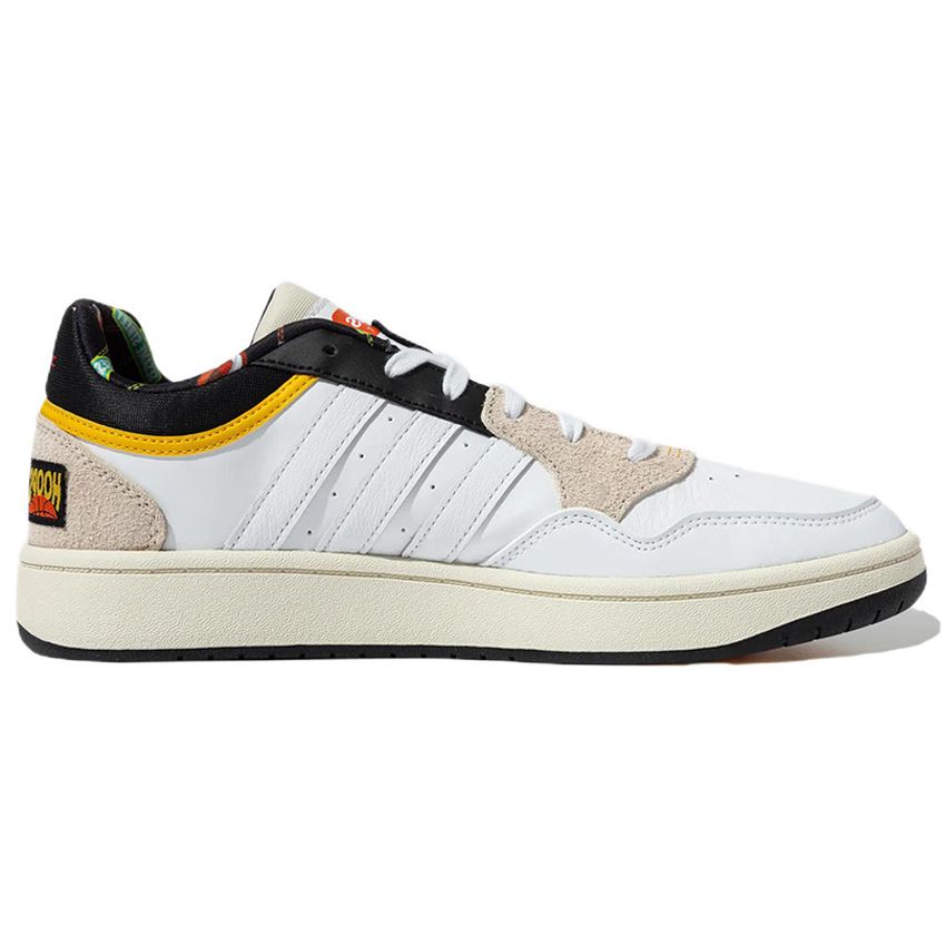 adidas Улица Сезам X JF X Neo Hoops 3.0 Кожаные Нескользящие Износостойкие Низкие Кеды для Скейтбординга Унисекс Кеды для Скейтбординга Молочно-Белые FZ5959