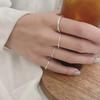 925 Silver Minimalist Open Ring: Elegant, Fade-Resistant Japanese and Korean Style for Women