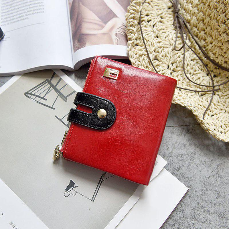 Fashion PU Leather Mini Bag for Women Retro Short Pure Small Money Small Bag Personalized Pocket