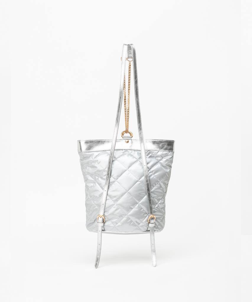 Jina In Ny 3-Way Use Elizabeth Mini Backpack [Silver Combo]