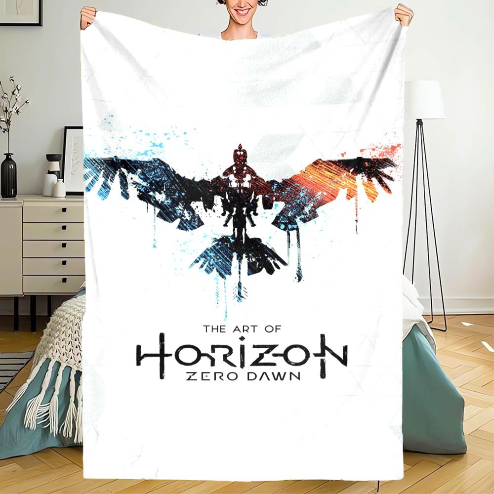 Horizon Theme Printed Blanket - Perfect for Couch, Bed, Travel & Outdoor Use | Machine Washable, Cozy & Durable.