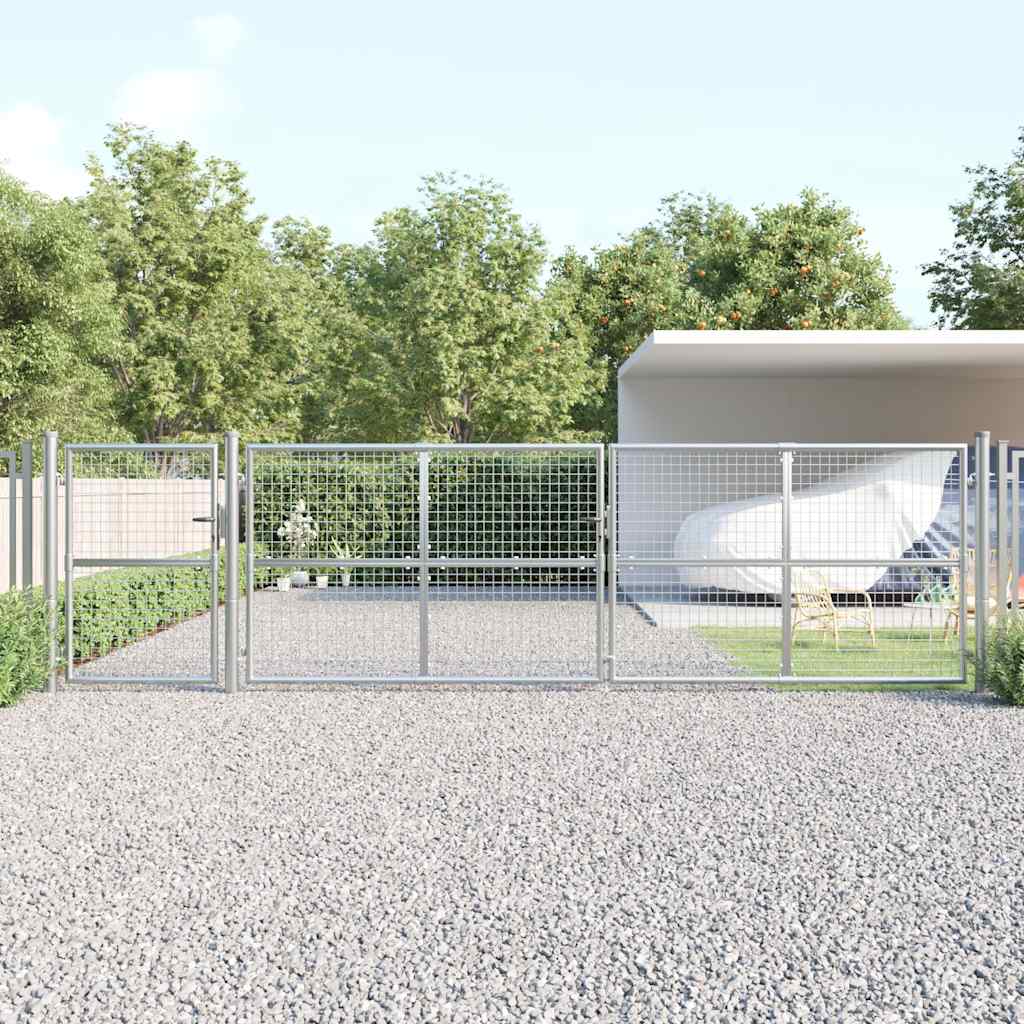 Mesh Garden Gate Silver 500 x 125 cm Galvanized Steel