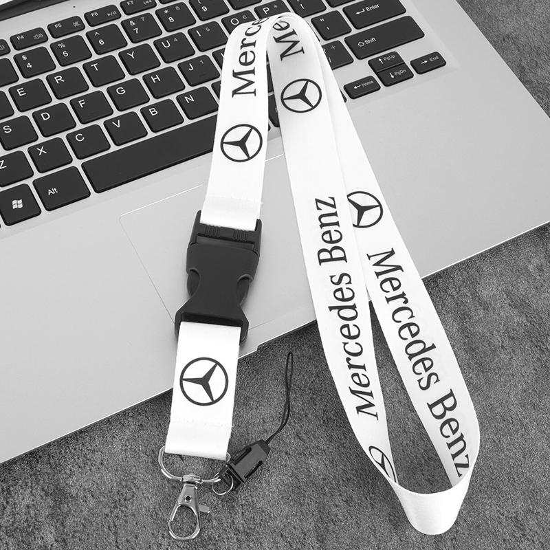 ZPU1 For Mercedes Benz A C E S G Class GLS W177 E300 GLC CLE CLA GLB New Neck Straps Lanyard Key Chain Work ID Card Hanging Rope Ring