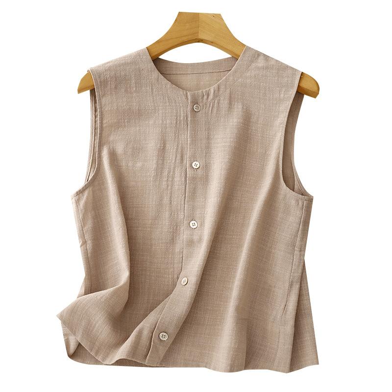 Летний арт ретро свободный повседневный омолаживающий топ без рукавов для женщин футболки женские