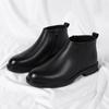 Ботинки челси мужские высокие туфли для отдыха на природе деловые формальные ботильоны осень-зима мужские туфли из спилковой кожи для мужчин