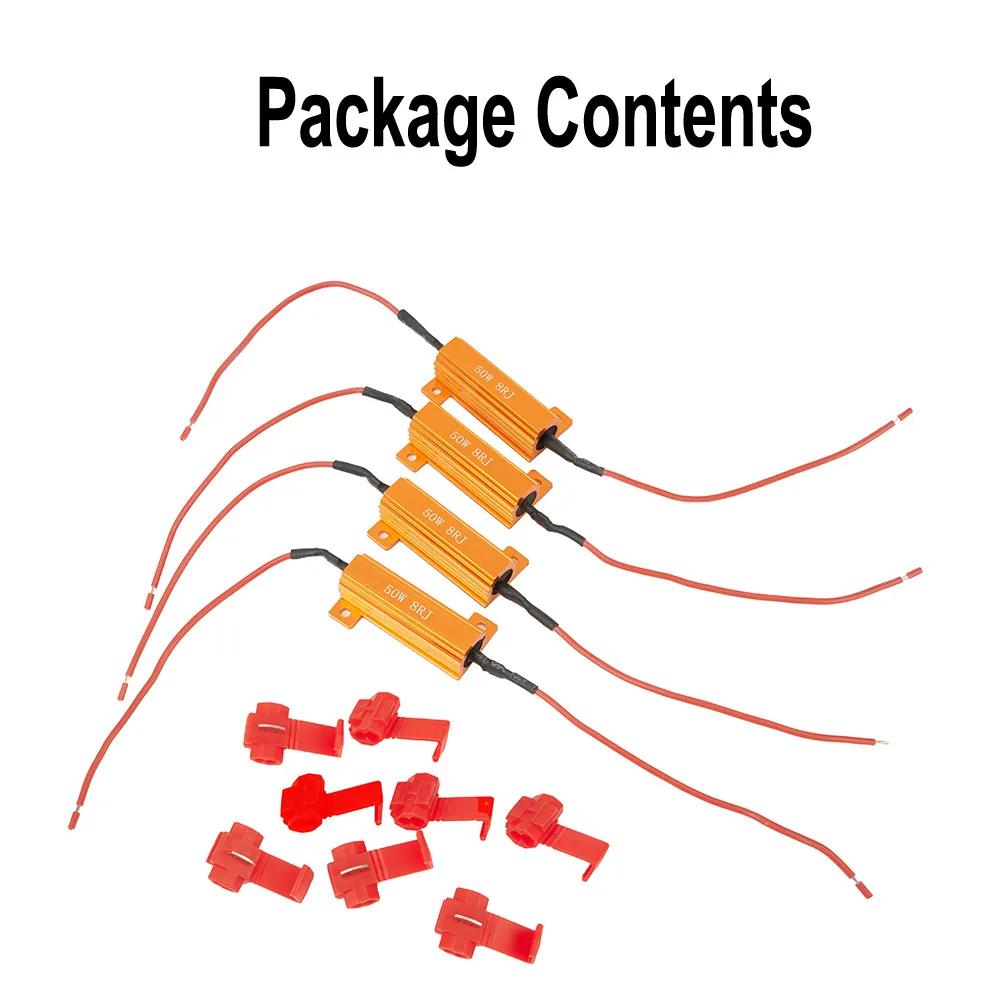 Мигающий сигнал поворота, мигающий инструмент, декодеры, светодиодные нагрузочные резисторы 12 В-24 В, аксессуары, комплект 50 Вт, 8 Ом, горячая распродажа, 2018 г., новый