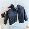 Children's Leather Motorcycle Jacket for Spring, Autumn, and Winter - Stylish for Boys and Girls (Model 6356)