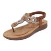 Women's Summer New Rhinestone Thong Sandals Large Size Thick Sole Casual Sandals