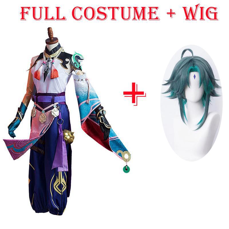 Игра Lmpact Xiao костюмы для косплея аниме рисунок костюм на Хэллоуин Vestido костюм парик маска ролевая игра одежда вечерние униформа