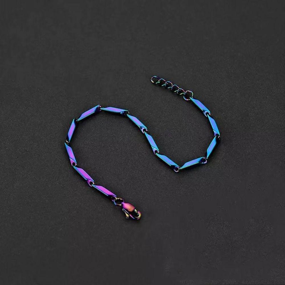 Хип-хоп Простая Личность Изысканный Мужской Браслет Ромбовидная Цепь Корейские Украшения Геометрический Браслет