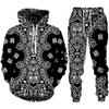 Vintage Pattern 3D Print Men/Women Clothing Suit Ethnic Style Hoodie Pants 2 Piece Set Casual Outfit Couple Sportswear Tracksuit