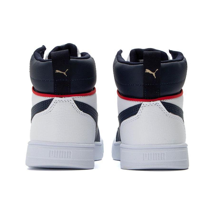 Puma Caven Mid Leather High-Top Sneakers Unisex Sneakers White Blue 385843-03