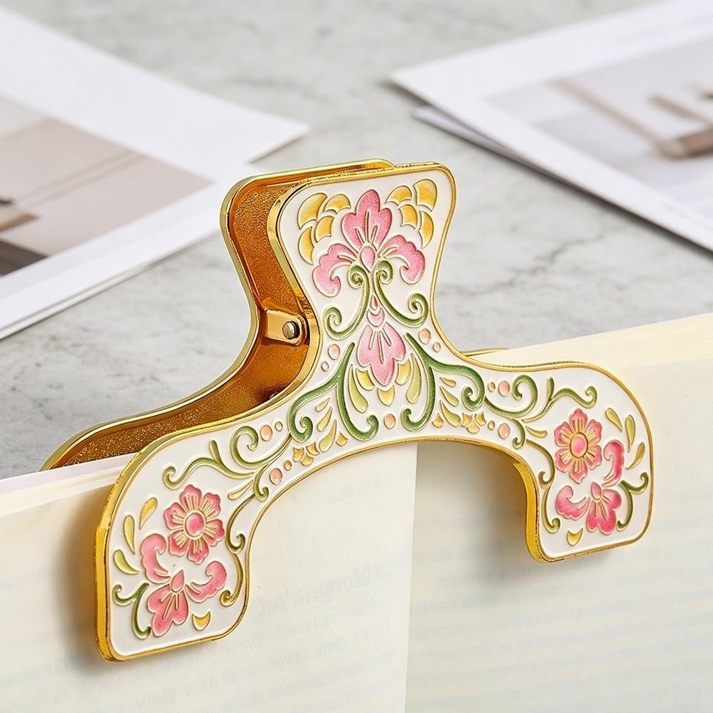 Reading Tool Enamel Book Clip Zinc Zinc Zinc Alloy Reading Aid Fixed Book Holder  Students