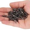 50Pcs Stainless Steel Rolling Barrel Swivels with Screwed Snap Fishing Bait Hook Connector(10#)
