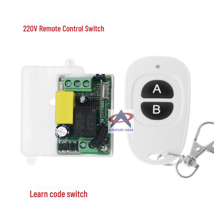 220V Smart RF Wireless Switch & White Egg 2-Key Remote Control