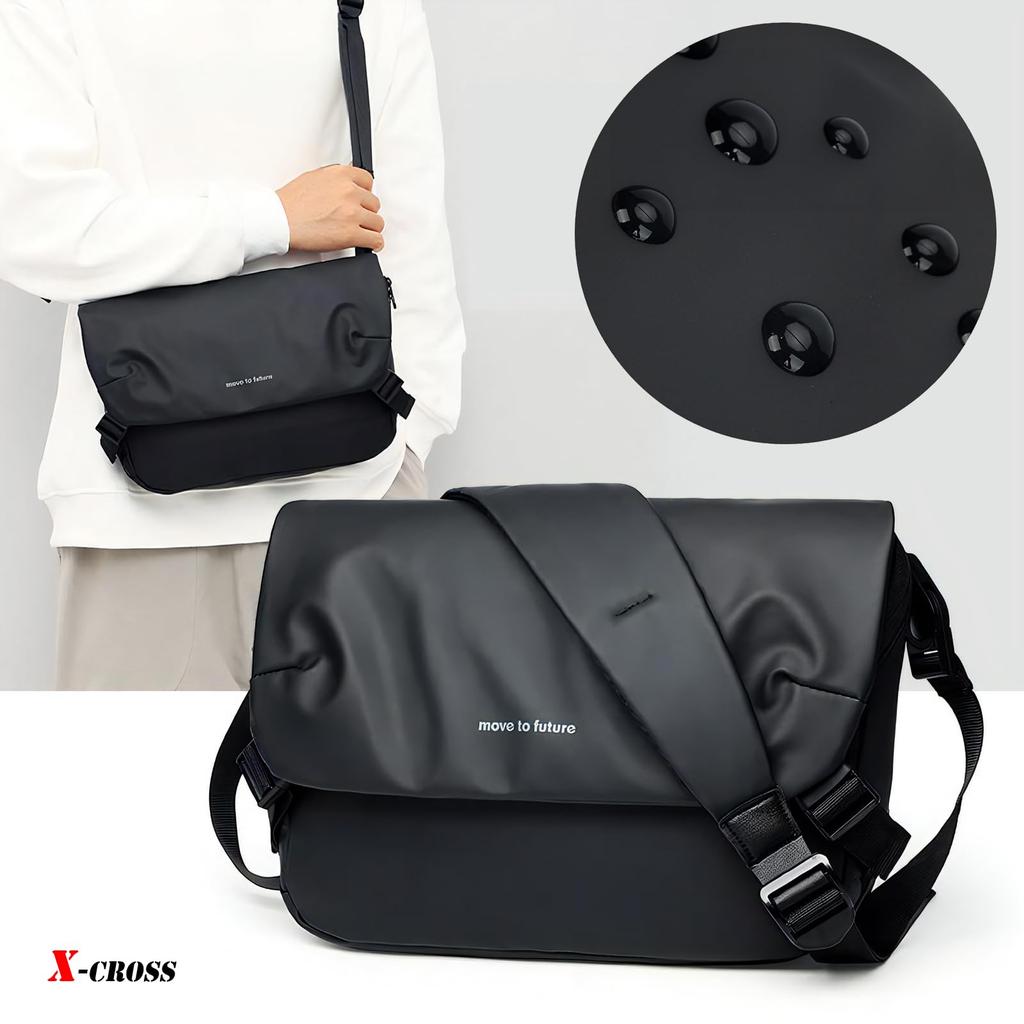 Crossbody Small Stylish Messenger Outdoor Shoulder Travel Perfect for Solid Gift for Adults In Their and Blue X-cross Men's Bag, Nylon, Bag, Bag,