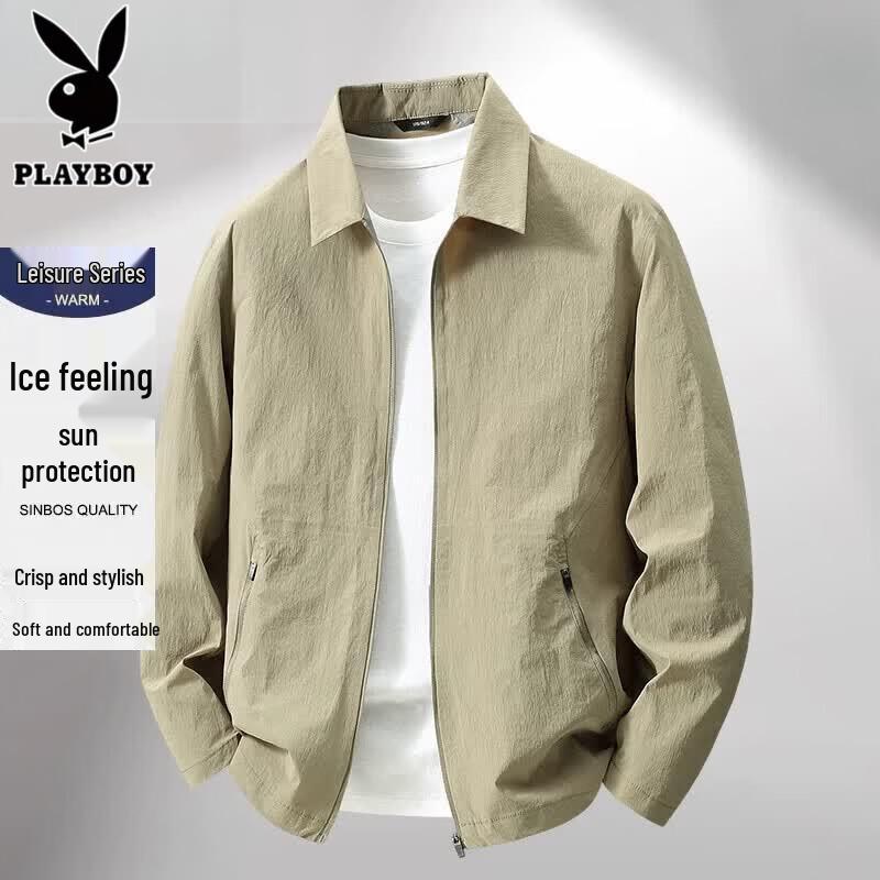 PLAYBOY Мужская куртка с лацканами, быстросохнущая, защита от солнца