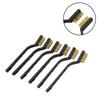 6 Pieces Brass Wire Brush Set for Cleaning Welding Slag and Rust