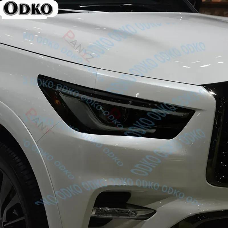 Для Infiniti Q60 Q70 QX60 QX30 QX50 QX80 Q50 Автомобильная Защитная Пленка на Фары Прозрачная Черная TPU Защитная