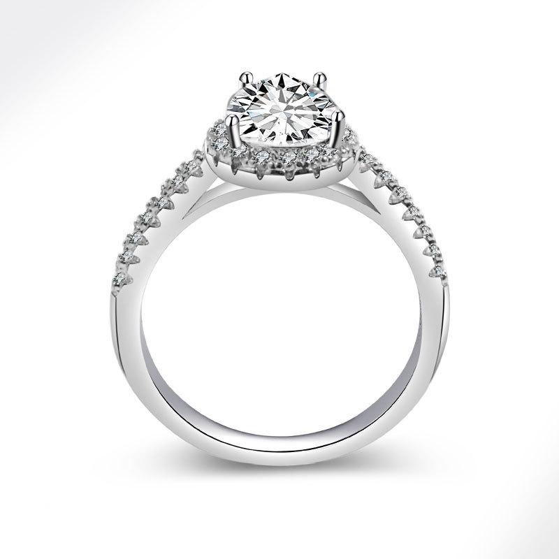 Creative Sparkling Teardrop Zircon Wedding Ring For Women Bridal Jewelry Elegant Engagement Band Anniversary Gift