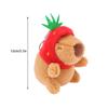 Cute Capybara Plush Toy Cartoon Kapybara Guinea Pig Pendant Soft Stuffed Doll Backpack Keychain Bag Car Key Ring Decor Kid Gift