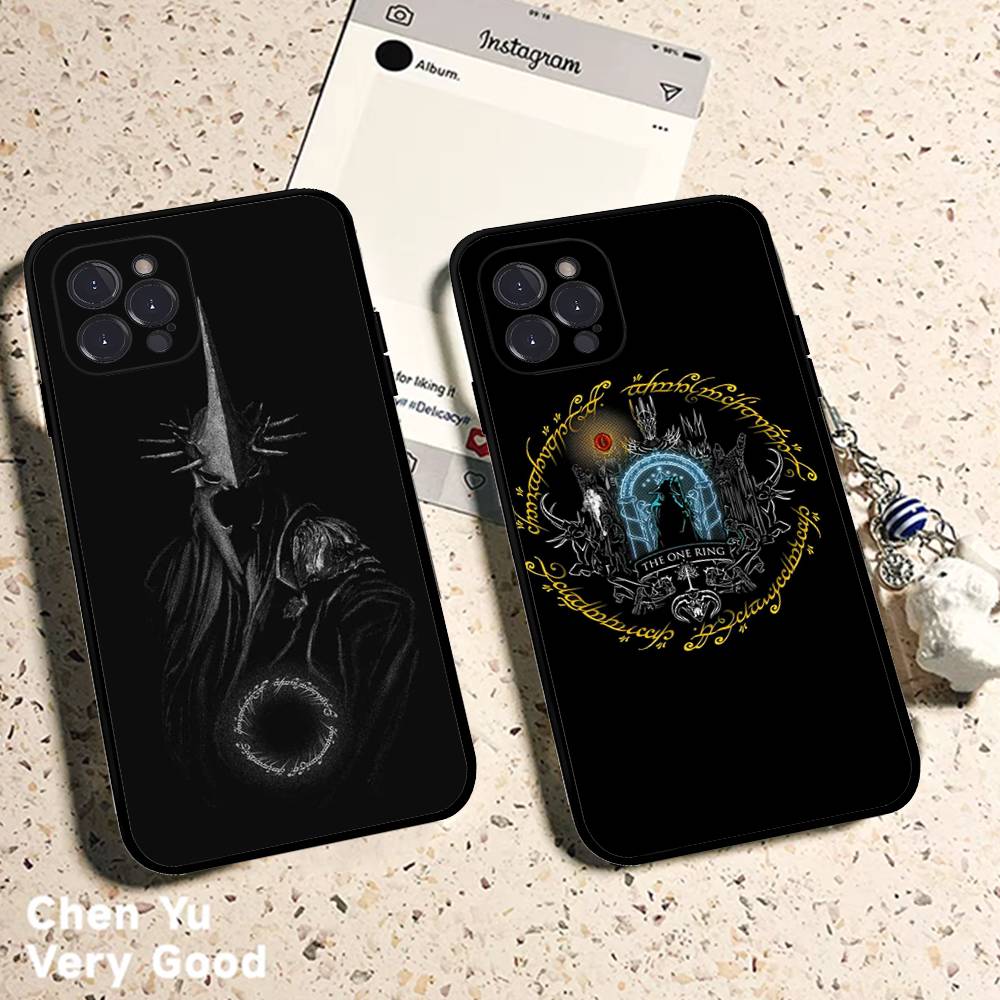 Чехол для телефона «Властелин колец» (The Lord of the Rings) для iPhone 17 Air 16 15 14 Plus 13 12 Mini 11 Pro Max Черный