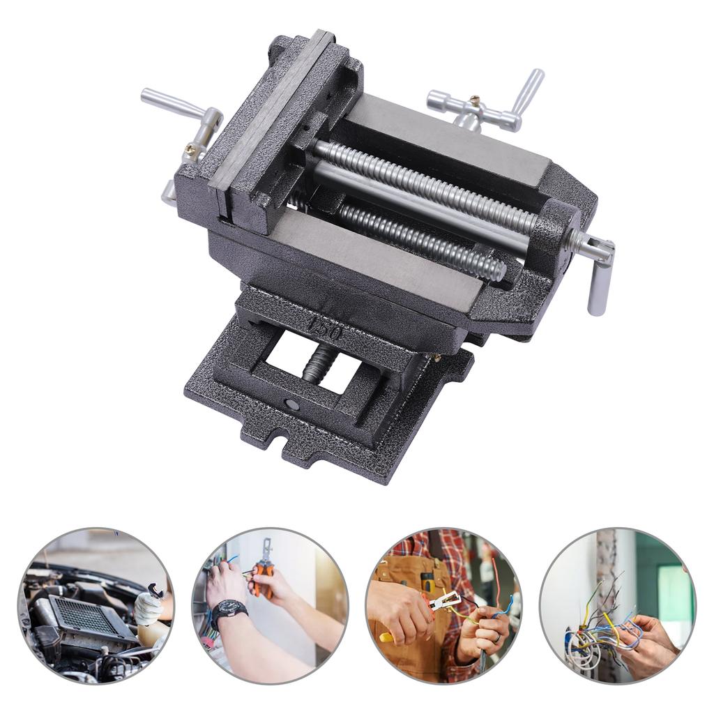 Heavy Duty 6" Mill Vise, High Hardness Steel Jaw, Cast Iron Drill Press Clamp Vice with Scale for CNC, Metalworking, Woodworking