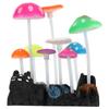Simulation Mushrooms Aquarium Decoration Glowing Rockery Aquarium Decoration for Fish Tank Landscape