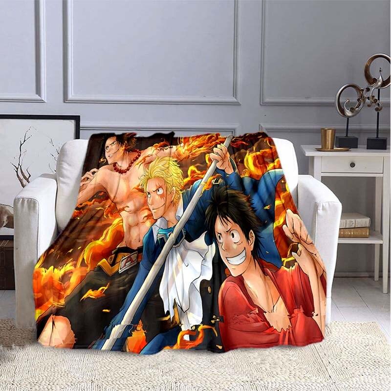 Аниме цельное прямоугольное одеяло с 3D принтом, фланелевое одеяло, фланелевое носимое одеяло, уникальное одеяло для дивана-кровати