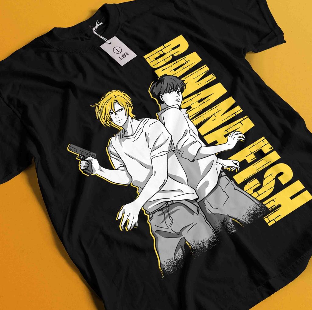 Футболка Banana Fish Эш Линкс Эйдзи Окумура Карточка Аниме Футболка Унисексга Унисекс Футболка