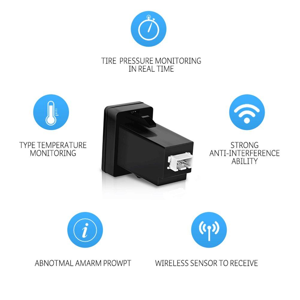 U912 Tire Pressure Monitor System TPMS Real Time Tracking Temperature Pressure 4 Internal or