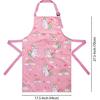 Kids Cat Apron Age 5-12, Waterproof Adjustable Children Apron with Pockets for Chef Baking